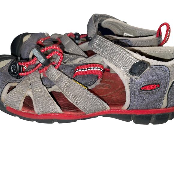 Keen Kid Sz 12 Sandals Seacamp II CNX Water Hook Loop Magnet Racing Red 1014123 - Picture 4 of 15